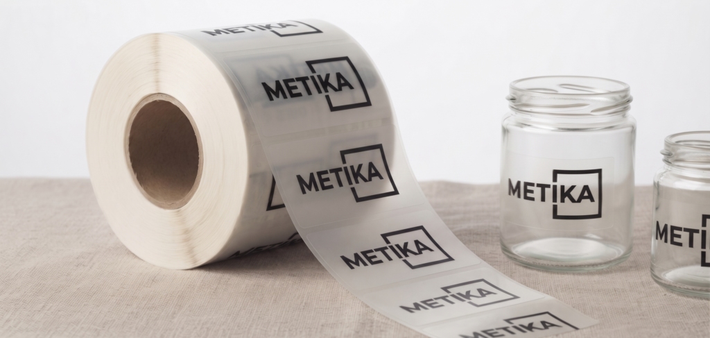 etiquetas transparentes personalizadas con efecto sin etiqueta